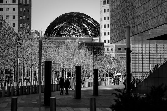 Fulton Street, near World Trade Center,  Winter Garden Atrium in distance