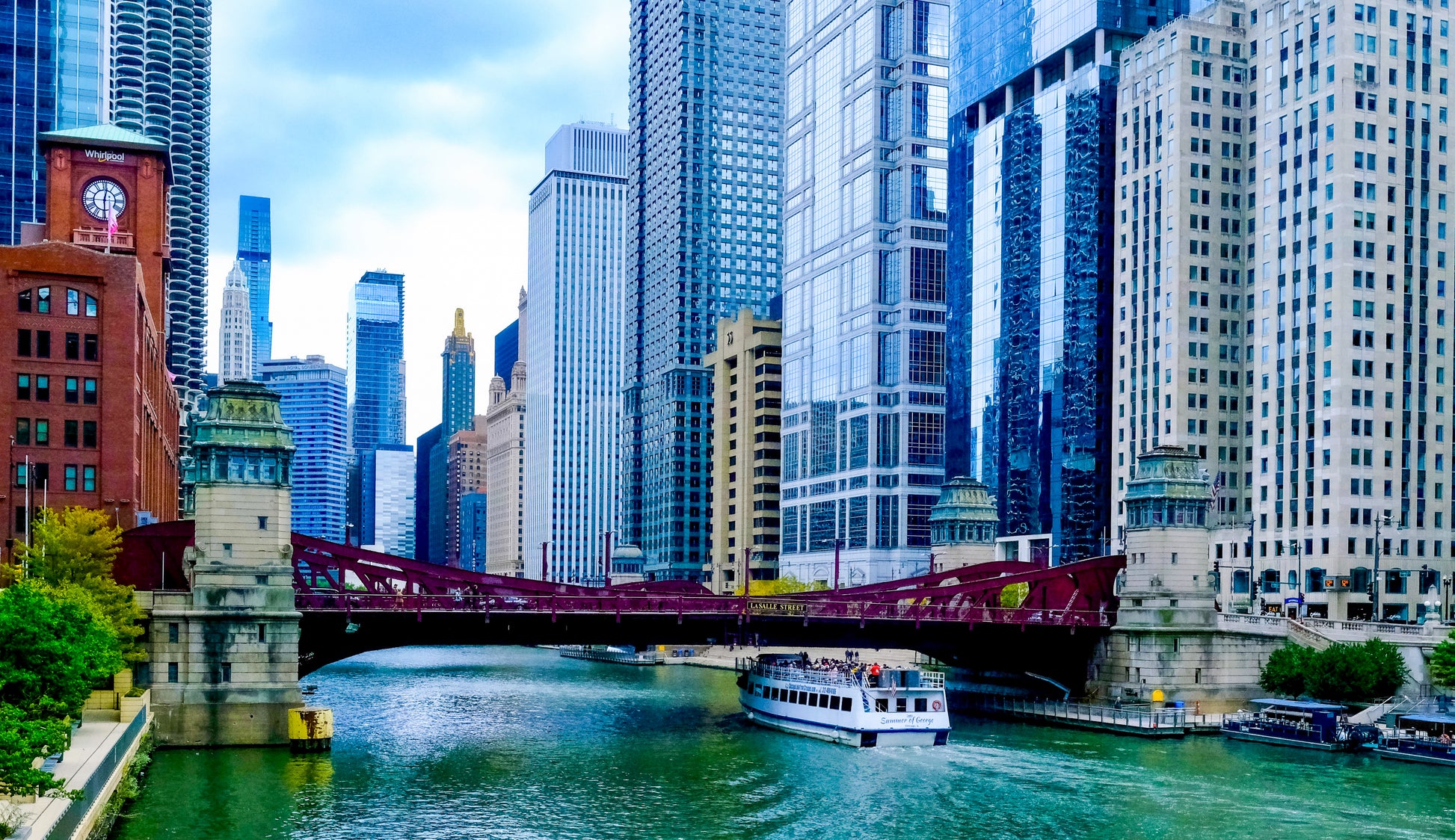 Color print of LaSalle Street Bridge